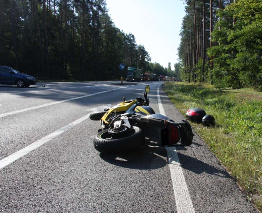 policja wypadek motor